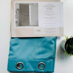 MERCURY ROW Teal Blue Magee Blackout Patio Curtain Panel 100 in x 84 in NEW NWT